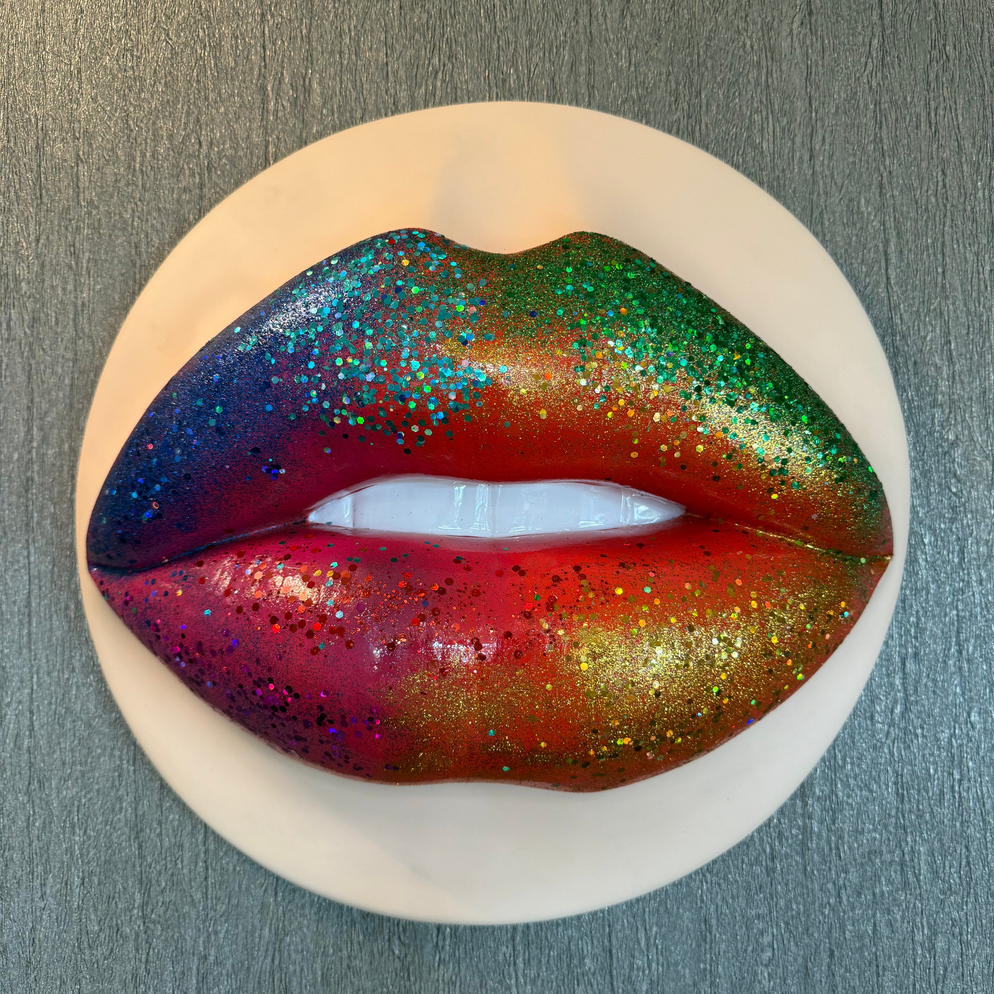 Festival Parted Lips Sculpture