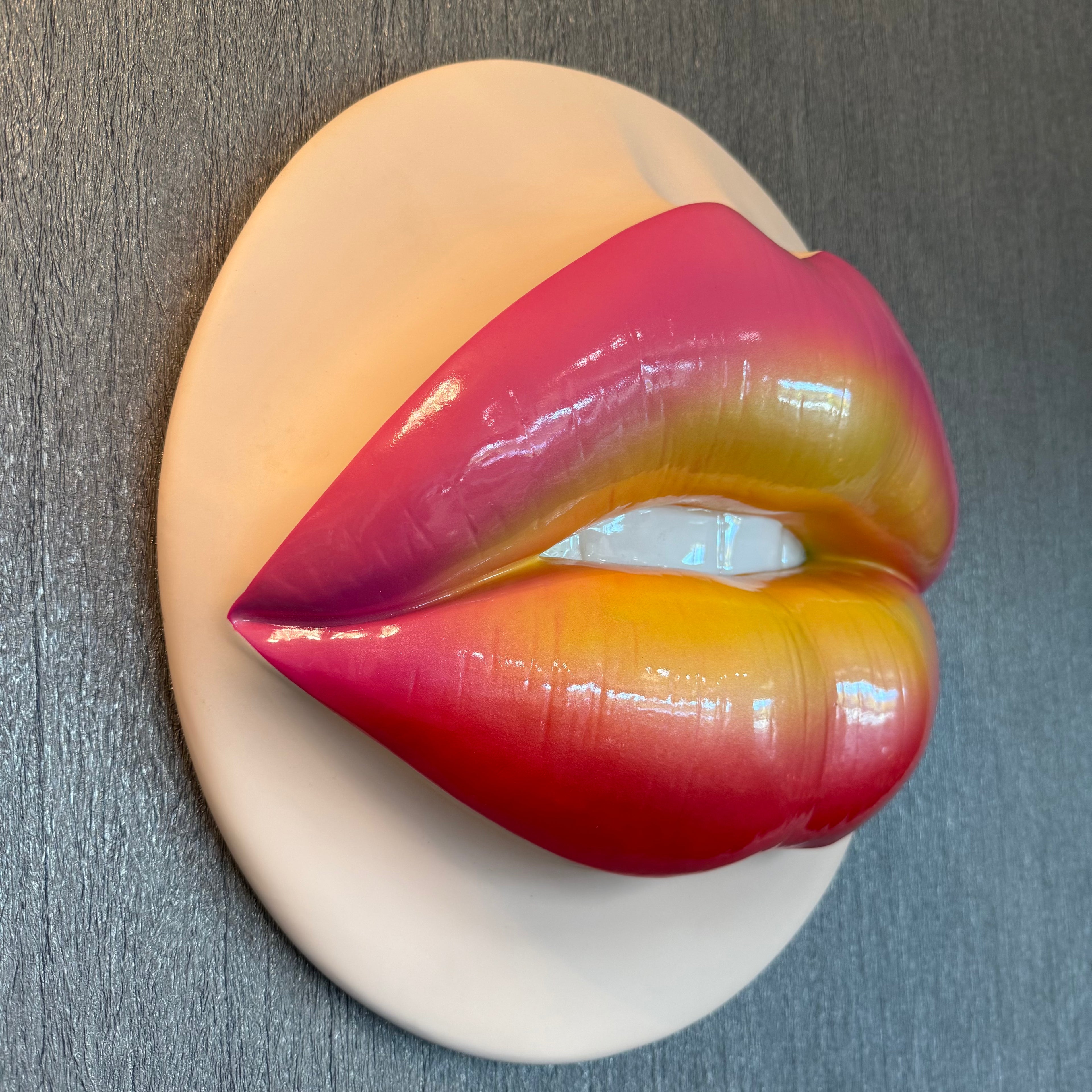 Sunburst Parted Lips Sculpture